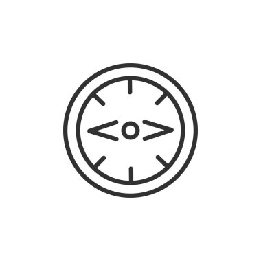 Pusula simge vektör Illustration. İnce anahat ile doğrusal sembol. Düzenlenebilir kontur. Minimalist tarzda. Vektör Illustration