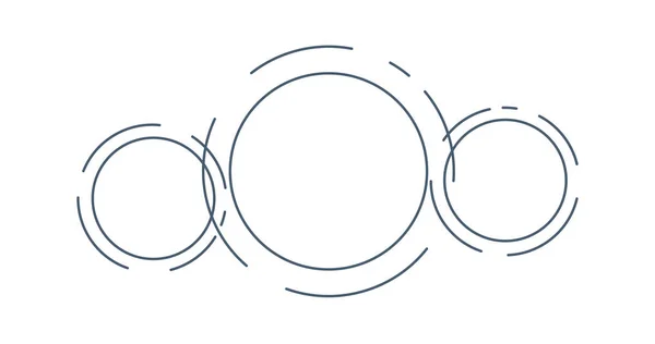 Futuriste modèles infographiques cercles abstraits. illustration vectorielle isolée — Image vectorielle