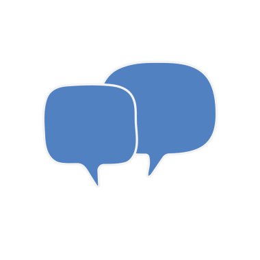 El Çizimi İki Konuşma Balonu. Vektör Resimleri Beyaz Arkaplanda İzole Edildi.