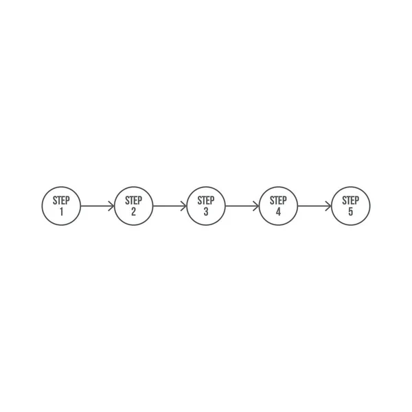 Modelo de Infográfico de Negócios com números 5 opções ou passos. Ilustração vetorial isolada sobre fundo branco . — Vetor de Stock