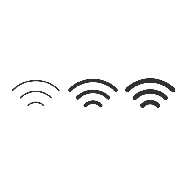 Wi-Fi diversi livelli di segnale. Indicatore di potenza del segnale wireless icona. Firma per l'accesso a Internet remoto. Illustrazione vettoriale — Vettoriale Stock