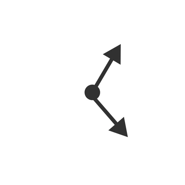 Relógio de rotação setas setas cabeça ícone para o conceito móvel e web design. Time sync simpleSymbol, ilustração do logotipo. Stock Ilustração vetorial isolada sobre fundo branco —  Vetores de Stock