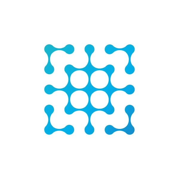 Абстрактний дизайн логотипу лабіринту геометричної молекули рідини лабіринту. Векторні ілюстрації ізольовані на білому тлі . — стоковий вектор