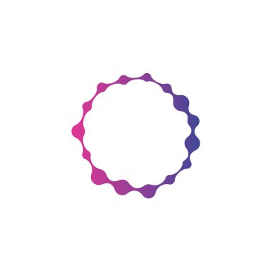 Nano teknoloji Soyut moleküler yapı bir daire şeklinde. Stok Vektör İllüstrasyon beyaz arka plan üzerinde izole.