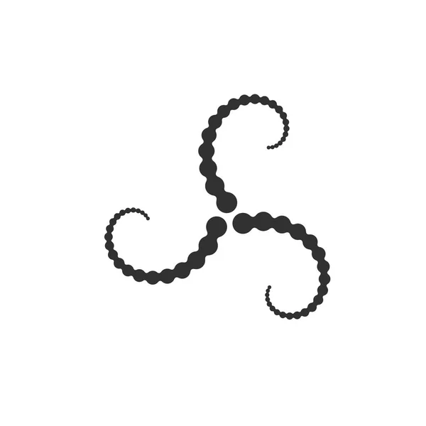 Résumé Modèle de logo de cercle de nanotechnologie moléculaire. Illustration vectorielle de stock stylisée isolée sur fond blanc — Image vectorielle