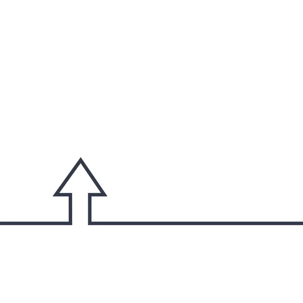 Symbol abstraktní šipky. Ikona Souvislá čára kreslení. pro návrh webového serveru, logo, aplikace, UI. Burzovní vektor ilustrace izolovaný na bílém pozadí. — Stockový vektor