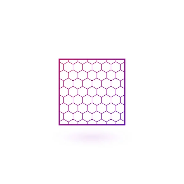 Abstrato nano tecnologia estrutura líquida hexagonal. Elemento Logo. Stock Ilustração vetorial isolada sobre fundo branco —  Vetores de Stock