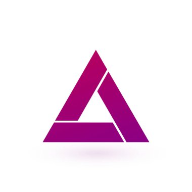 Üçgen logo unsuru dizayn et. Stok vektör illüstrasyonu beyaz arkaplanda izole edildi.
