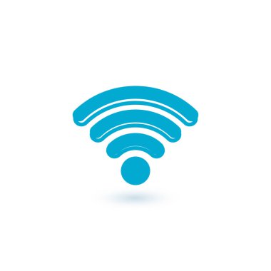 Wifi kablosuz ağ sembolü, Stock Vektör illüstrasyonu beyaz arkaplanda izole edildi.