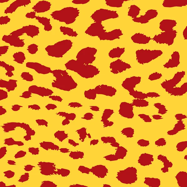 Jaguar Leopard animal safari skin leather texture. Vector illustration isolated on yellow background. — Stock Vector