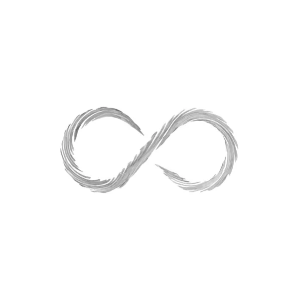 Acuarela dibujada a mano giran signo infinito. Stock Ilustración vectorial aislada sobre fondo blanco . — Vector de stock