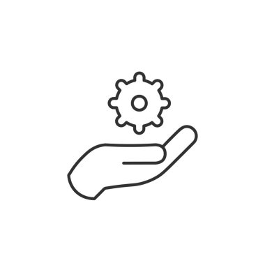 El ele tutuşmalar, vites yönetimi konsepti. Stok vektör illüstrasyonu beyaz arkaplanda izole edildi.