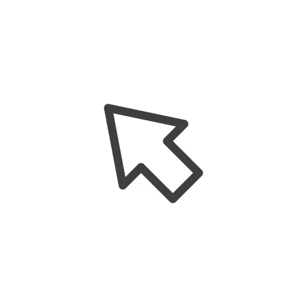 Schets Pijl Pointer Ikoon. Line Cursor symbool voor website ontwerp, logo, app, UI. Voorraadvector illustratie geïsoleerd op witte achtergrond. — Stockvector