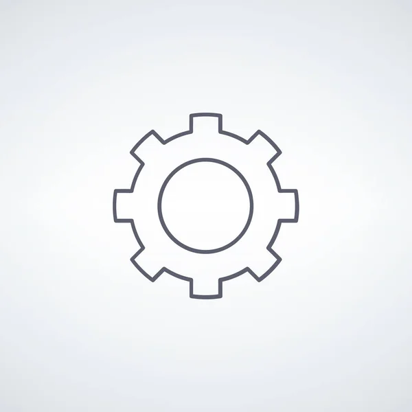 Gear Linear Icon Engineering Mechanical Cogwheel Icon Stock Vector Illustration — Stock Vector
