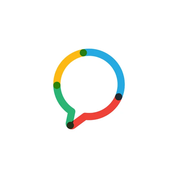 Modernes und einfaches mehrfarbiges Logo-Design für Bubble Chat. Aktienvektorabbildung isoliert auf weißem Hintergrund. — Stockvektor