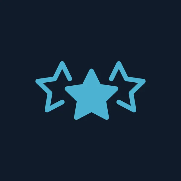 Drie sterren icoon, award of rating icoon. Voorraadvector illustratie geïsoleerd op witte achtergrond. — Stockvector