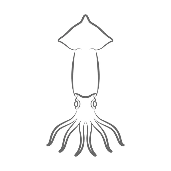 Podepsat Chobotnice Symbol Chobotnice Izolované Bílém Pozadí Logo Chobotnice Vektorové — Stockový vektor