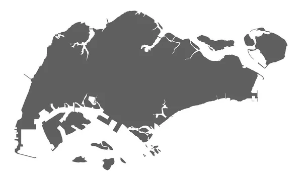 Πολύ Ακριβή Κενό Χάρτης Σιγκαπούρης Δημοκρατία Απομονωμένη Γκρι Κενό Χάρτη — Διανυσματικό Αρχείο