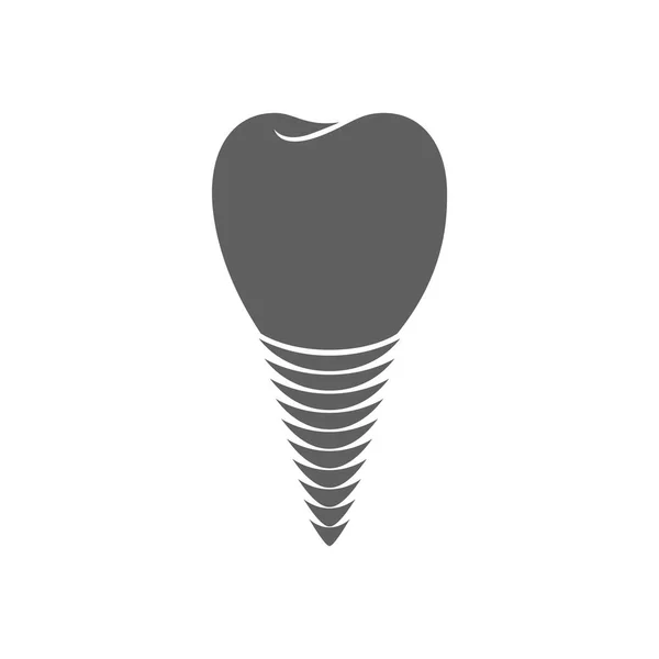 Zubní Implantát Zobrazena Ikona Symbol Stomatologie Inovační Technologie Budoucnosti Lékařské — Stockový vektor