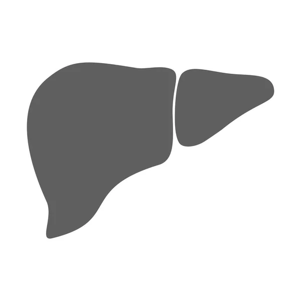 肝アイコン人間器官 灰色は 白い背景上の標識を隔離しました Web サイトのデザイン アプリ の肝のシンボル ベクトル図フラット スタイル — ストックベクタ