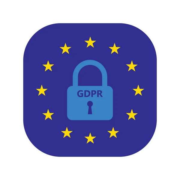 Rgpd Reglamento General Protección Datos Reglas Actualizadas Del Procesamiento Datos — Vector de stock