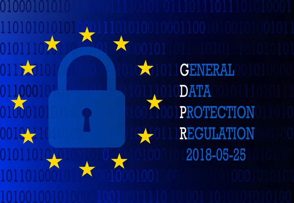 Rgpd Reglamento General Protección Datos Reglas Actualizadas Del Procesamiento Datos — Vector de stock