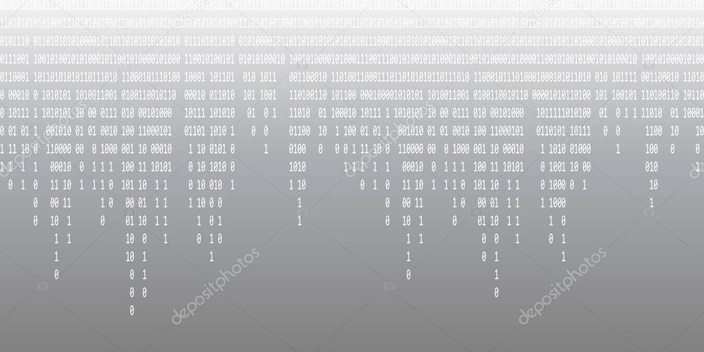 Vector of Binary code background. Streaming binary code background. Digital technology wallpaper. Cyber data, decryption and encryption. Hacker background concept. Vector illustration Binary code background. Streaming binary code background. Digital technology wallpaper. Cyber data, decryption and encryption. Hacker background concept. Vector illustration stock vector