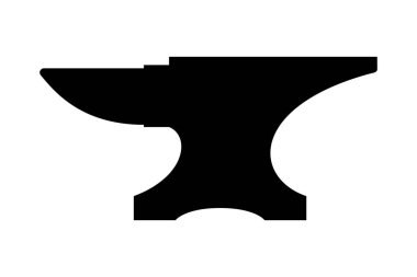 Icon anvil for blacksmith. Symbol blacksmith logo. Sign silhouette anvil. Heavy industry. Vector illustration clipart