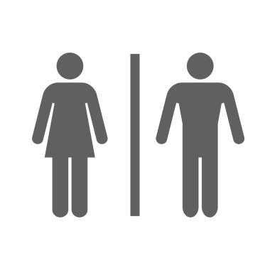 Simge tuvalet. izole logo şablonu. Vektör çizim 