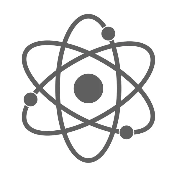 Icono Átomo Aislado Sobre Fondo Blanco Símbolo Atómico Química Investigación — Vector de stock