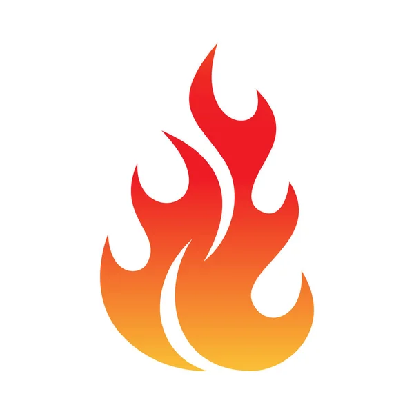 Symbole Flamme Icône Colorée Isolée Sur Fond Blanc Silhouette Flamme — Image vectorielle