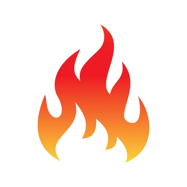Symbole Flamme Icône Colorée Isolée Sur Fond Blanc Silhouette Flamme — Image vectorielle