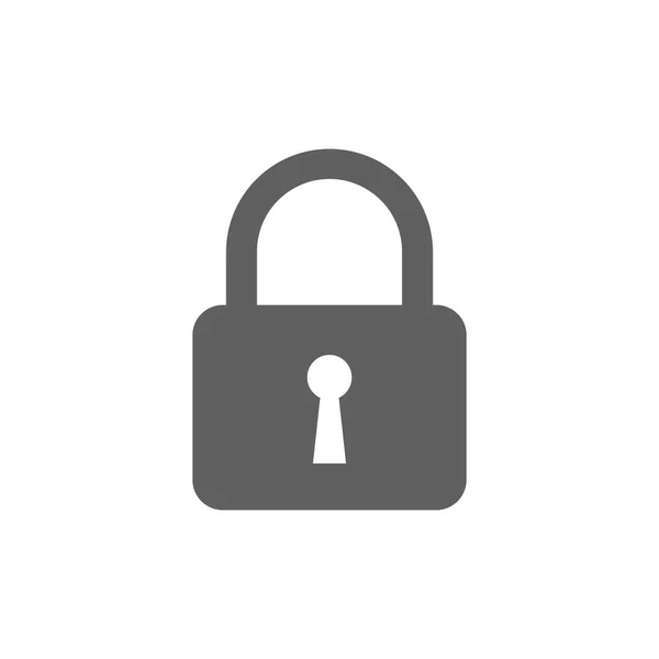 Κλειστό Λουκέτο Σύμβολο Σήμα Ασφαλείας Επίπεδη Διανυσματικά Εικονογράφηση — Διανυσματικό Αρχείο