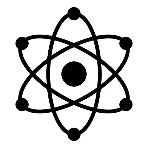 Atomzeichen Isoliert Auf Weißem Hintergrund Atomsymbol Chemie Naturwissenschaftliche Forschung Vektorillustration — Stockvektor