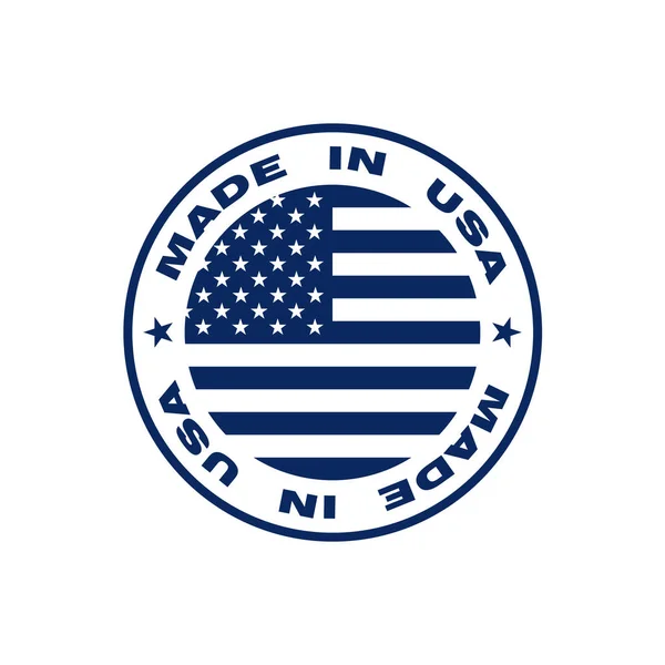 Stempel Met Tekst Gemaakt Logo Amerikaanse Kwaliteit Zegel Vlag Usa — Stockvector
