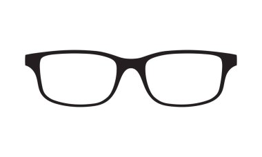 Gözlük simgesi. Gözlük simgesi. Beyaz arka plan üzerinde izole işaretler. Düz tasarım aksesuar piktogram. Vektör çizim