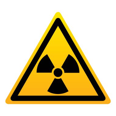 Radyasyon Tehlike işareti. Radyoaktif tehdit uyarısı sembolü.