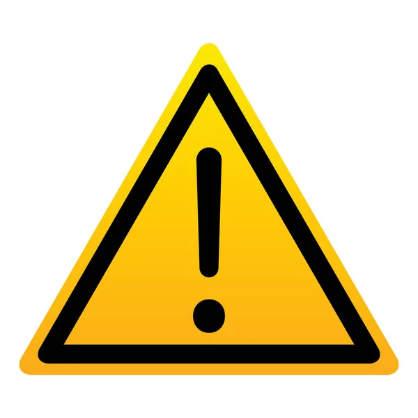 Signer Attention Danger Avertissement Symbole Danger Triangle Jaune Isolé Avec — Image vectorielle