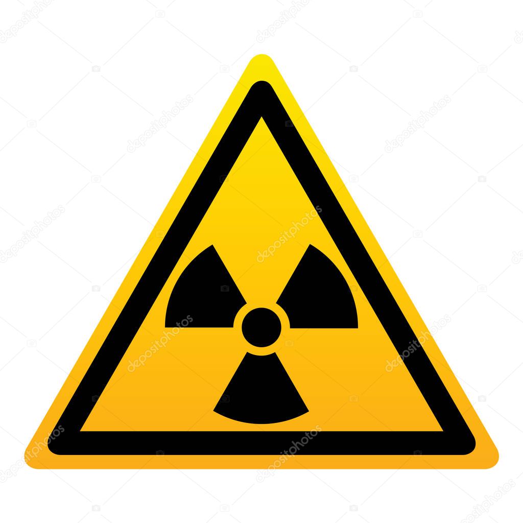 Radiation Hazard Sign. Symbol of radioactive threat alert.