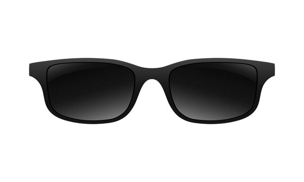 Sunglasses sign. Symbol black sunglasses isolated on white background. Vector illustration