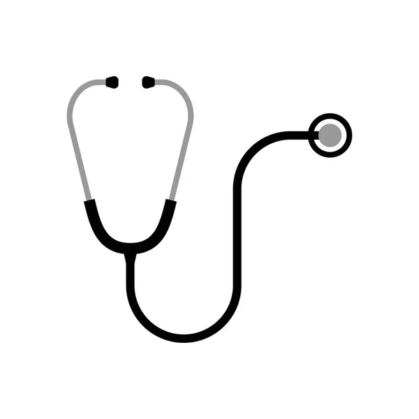 Stetoscopio Icone Mediche Stetoscopio Segno Isolato Sfondo Bianco Illustrazione Vettoriale — Vettoriale Stock