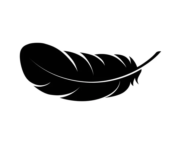 Feather Sign Symbol Isolated Abstract Icon White Background Vector Illustration — Stock Vector