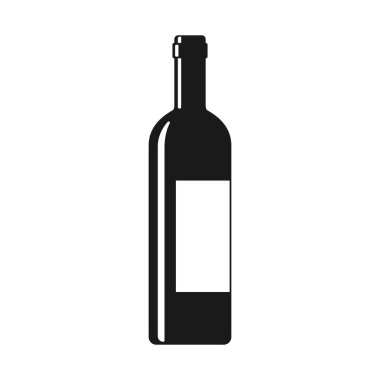 Wine bottle icon. Isolated sign on white background. Vector illustration.
