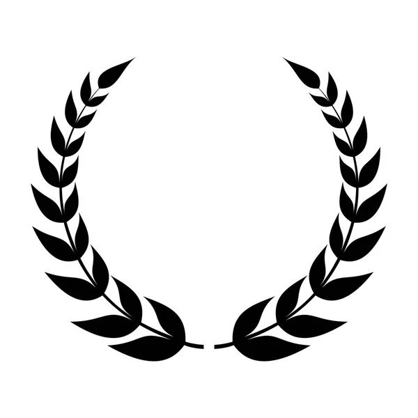 Laurel Wreath Icon Emblem Made Laurel Branches Laurel Leaves Symbol — Stock Vector