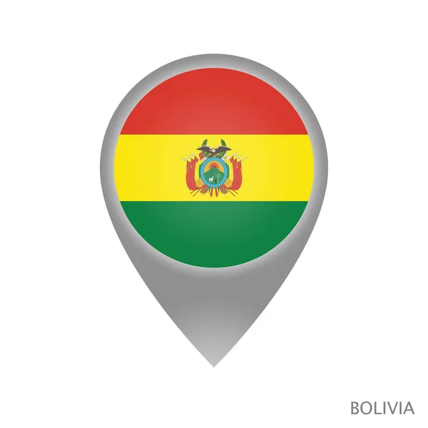 Puntero Mapa Con Bandera Bolivia Icono Puntero Colorido Para Mapa — Vector de stock