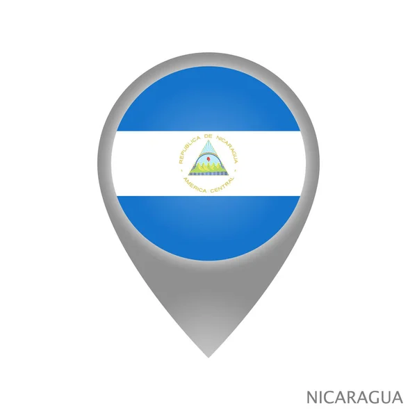Puntero Mapa Con Bandera Nicaragua Icono Puntero Colorido Para Mapa — Archivo Imágenes Vectoriales