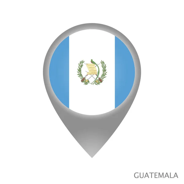 Mapa Puntero Con Bandera Guatemala Icono Puntero Colorido Para Mapa — Vector de stock