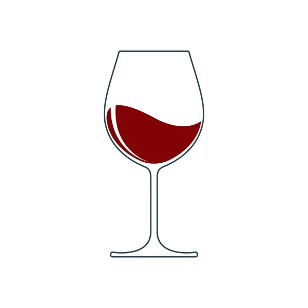 Ein Glas Wein — Stockvektor