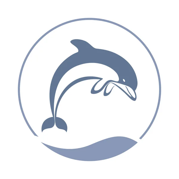 Salta delfino — Vettoriale Stock