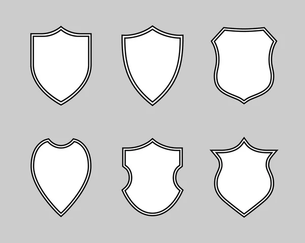 Seis escudos —  Vetores de Stock